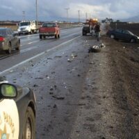 auto accident on California highway auto accident on California highway